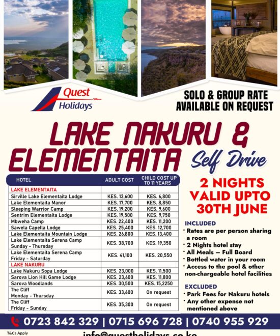 Lake Nakuru & Elementaita self drive