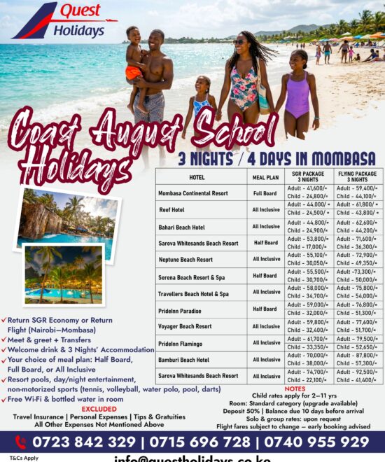 Coast August School Holidays